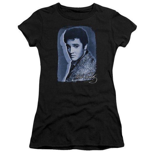Elvis Presley - Overlay - Short Sleeve Junior Sheer - Black T-shirt
