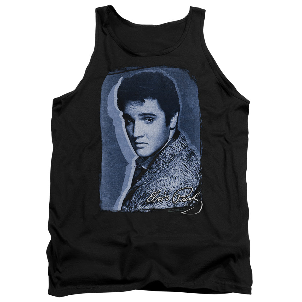 Elvis Presley - Overlay - Adult Tank - Black