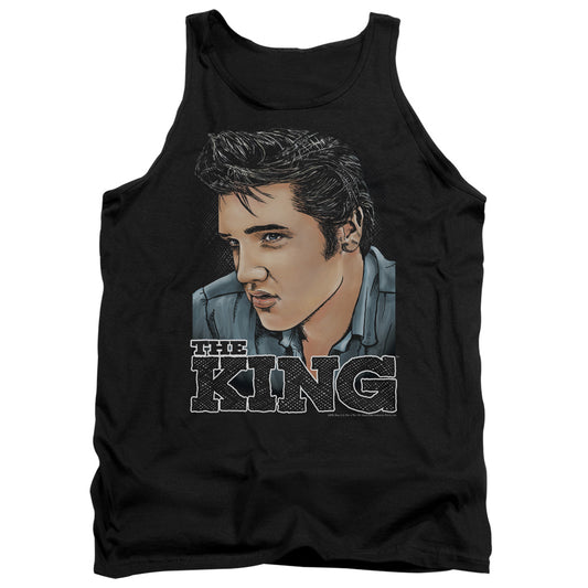 Elvis Presley - Graphic King - Adult Tank - Black