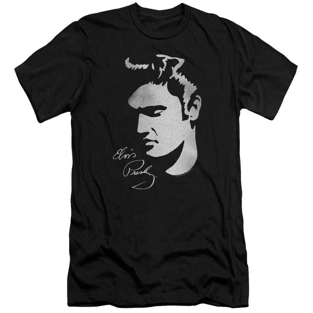 Elvis Presley - Simple Face-premuim Canvas Adult Slim Fit 30/1 - Black