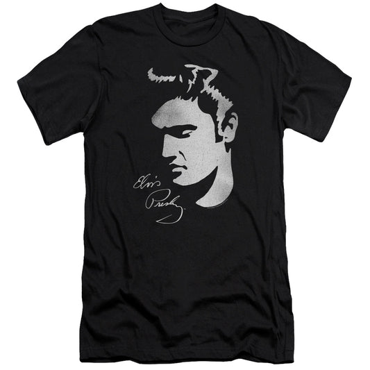 Elvis Presley - Simple Face-premuim Canvas Adult Slim Fit 30/1 - Black