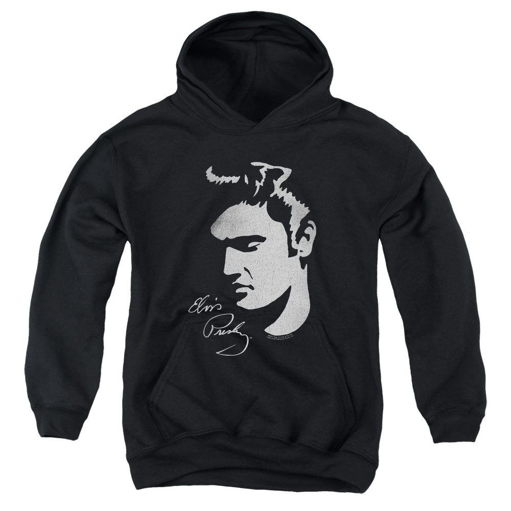 Elvis Presley - Simple Face - Youth Pull-over Hoodie - Black