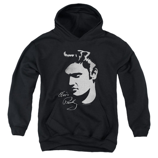 Elvis Presley - Simple Face - Youth Pull-over Hoodie - Black