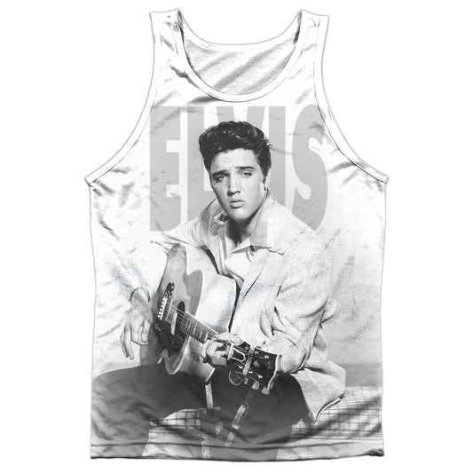 Elvis Presley - Play Me A Song - Adult 100% Poly Tank Top - White