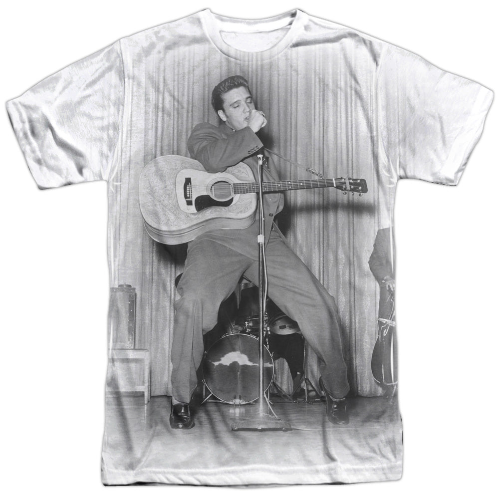 Elvis Presley - On Your Toes - Short Sleeve Adult Poly Crew - White T-shirt