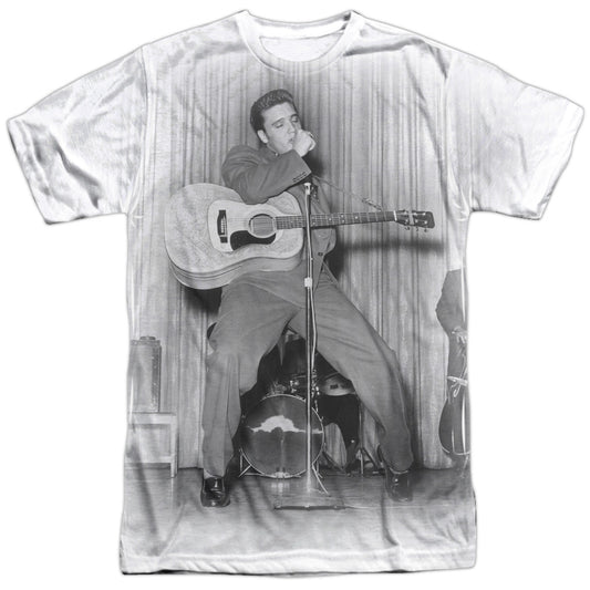 Elvis Presley - On Your Toes - Short Sleeve Adult Poly Crew - White T-shirt