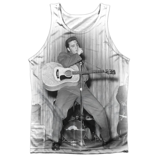 Elvis Presley - On Your Toes - Adult 100% Poly Tank Top - White