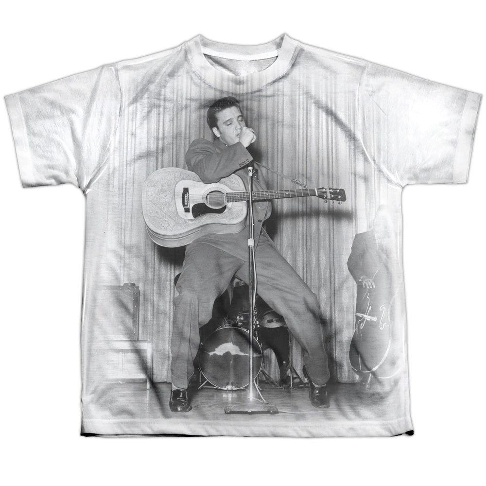 Elvis Presley - On Your Toes - Short Sleeve Youth Poly Crew - White T-shirt