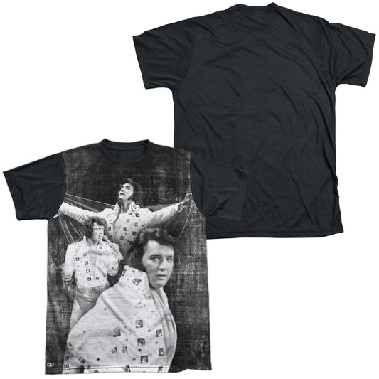 Elvis Presley - Legendary Performance - Short Sleeve Adult White Front Black Back   - White T-shirt