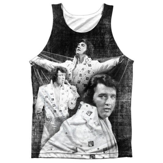 Elvis Presley - Legendary Performance - Adult 100% Poly Tank Top - White