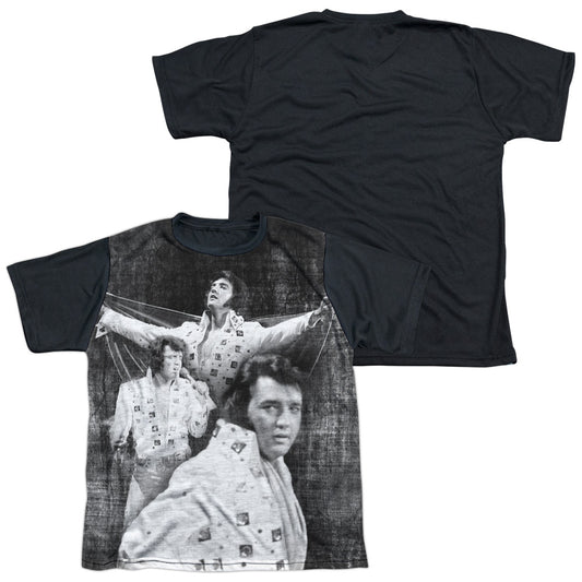 Elvis Presley - Legendary Performance - Short Sleeve Youth White Front Black Back   - White T-shirt