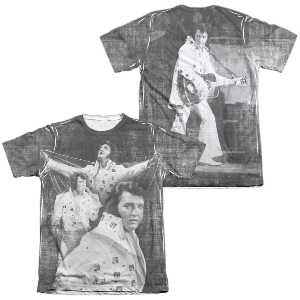 Elvis Presley - Legendary Performance (Front/back Print) - Adult Poly/cotton Short Sleeve Tee - White T-shirt