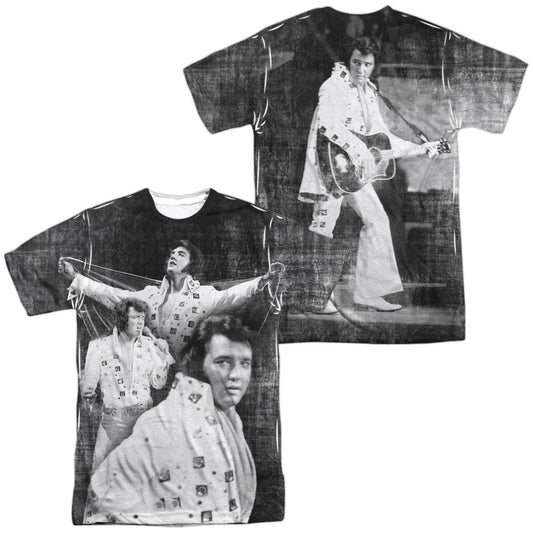Elvis Presley - Legendary Performance (Front/back Print) - Short Sleeve Adult Poly Crew - White T-shirt