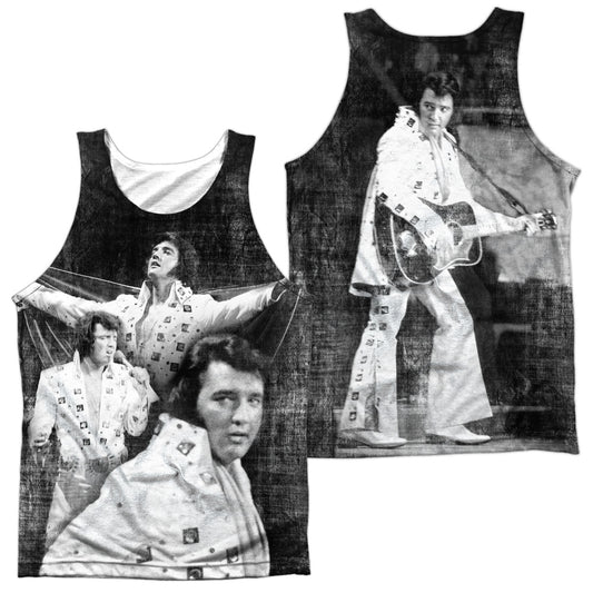 Elvis Presley - Legendary Performance (Front/back Print) - Adult 100% Poly Tank Top - White