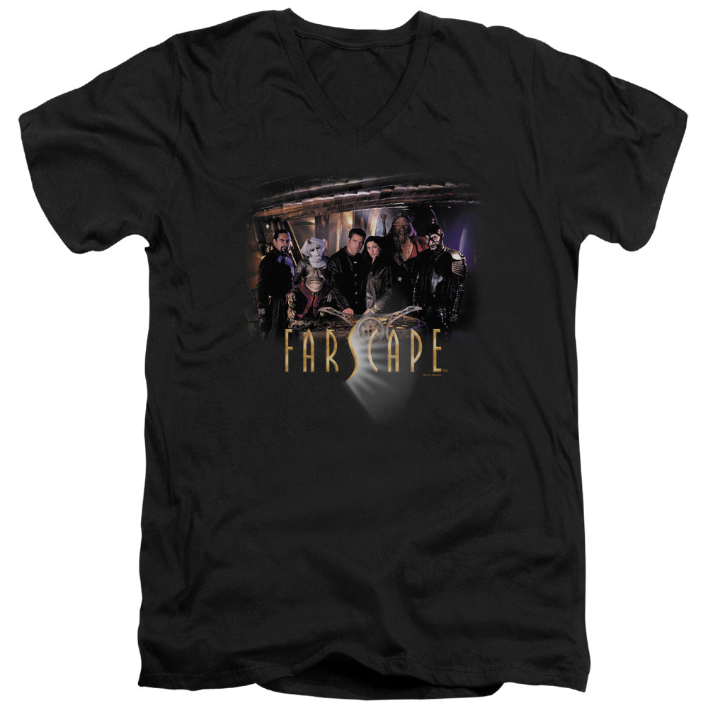 Farscape - Cast - Short Sleeve Adult V-neck - Black T-shirt