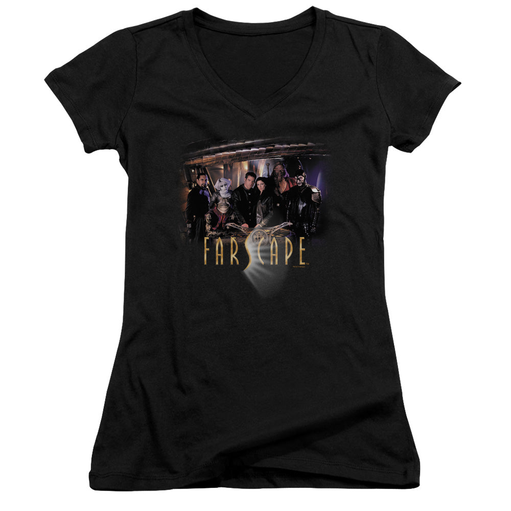 Farscape Cast - Junior V-neck - Black