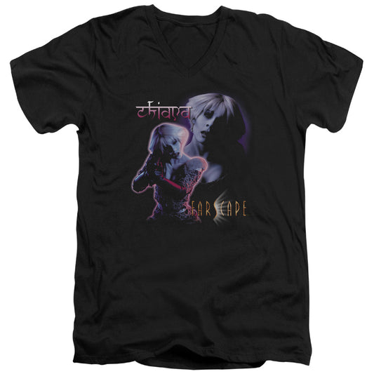 FARSCAPE CHIANA - S/S ADULT V-NECK - BLACK T-Shirt
