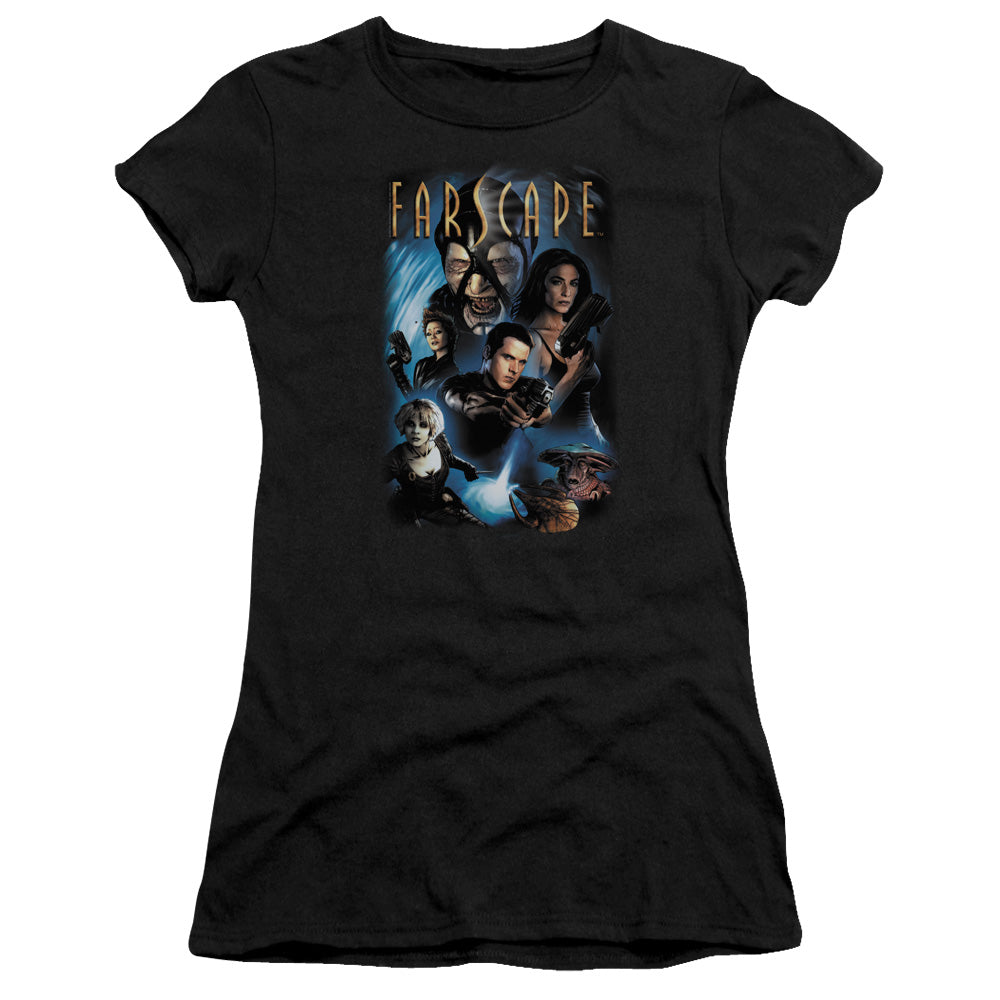 Farscape - Comic Cover - Short Sleeve Junior Sheer - Black T-shirt