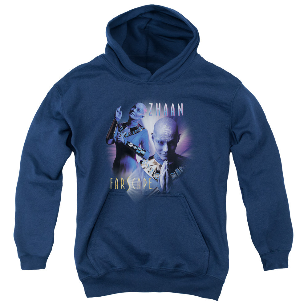 Farscape Zhaan-youth Pull-over Hoodie - Navy