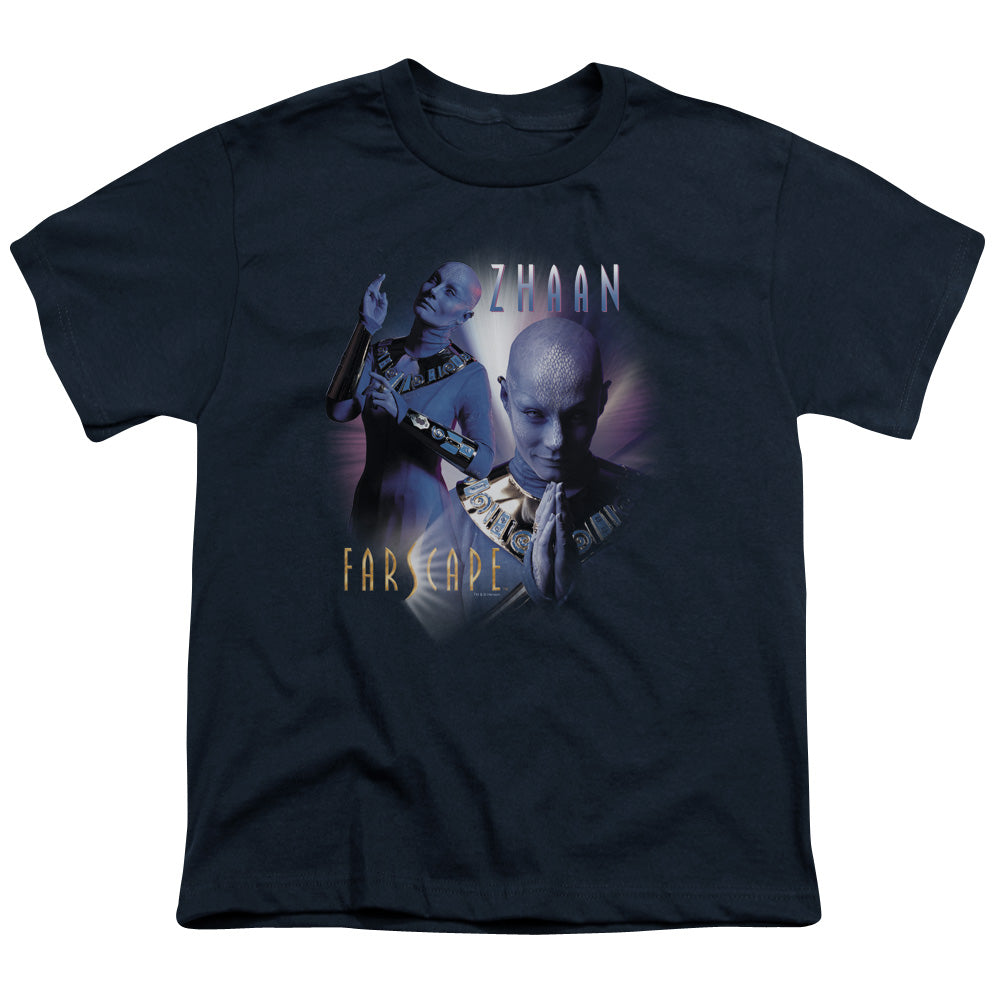 Farscape - Zhaan - Short Sleeve Youth 18/1 - Navy T-shirt