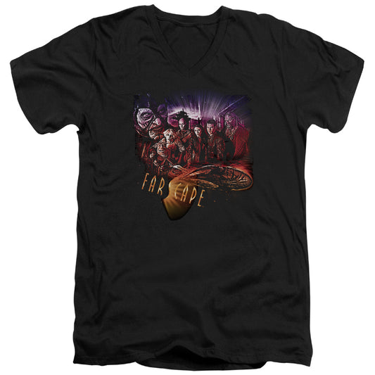Farscape - Graphic Collage - Short Sleeve Adult V-neck 30/1 - Black T-shirt