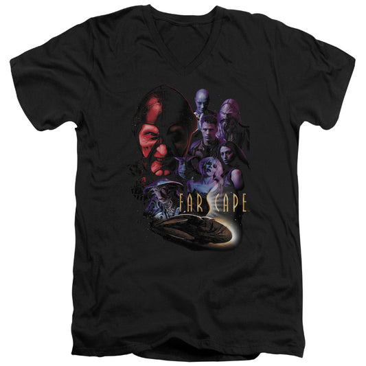 Farscape - Criminally Epic - Short Sleeve Adult V-neck - Black T-shirt