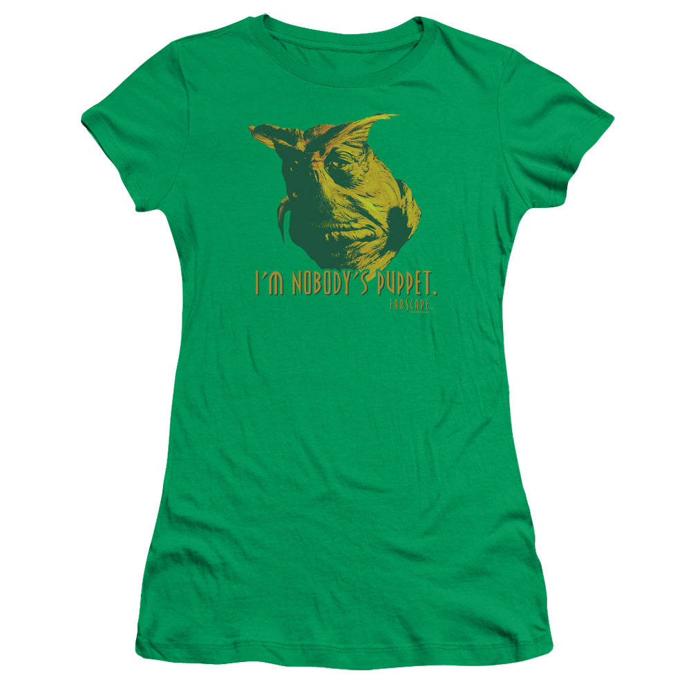 Farscape - Nobodys Puppet - Short Sleeve Junior Sheer - Kelly Green T-shirt
