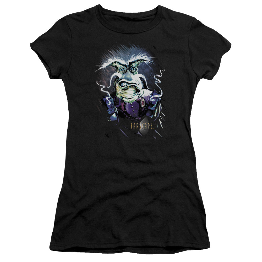 Farscape - Rygel Smoking Guns - Short Sleeve Junior Sheer - Black T-shirt