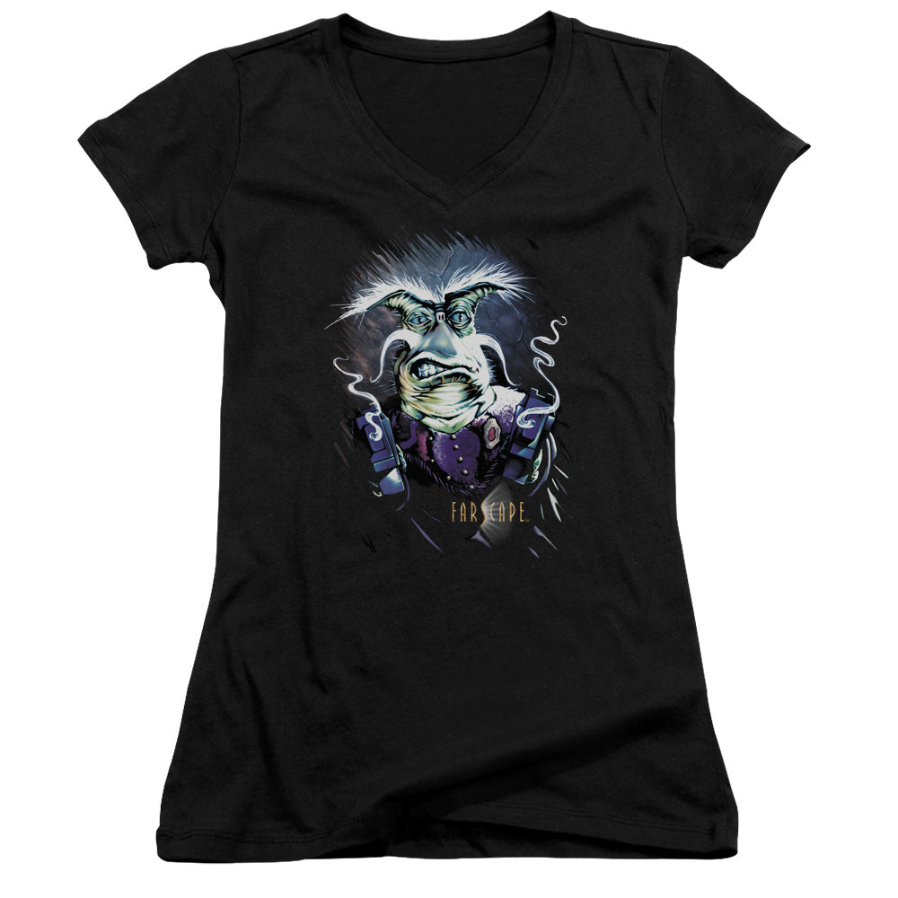 Farscape - Rygel Smoking Guns - Junior V-neck - Black