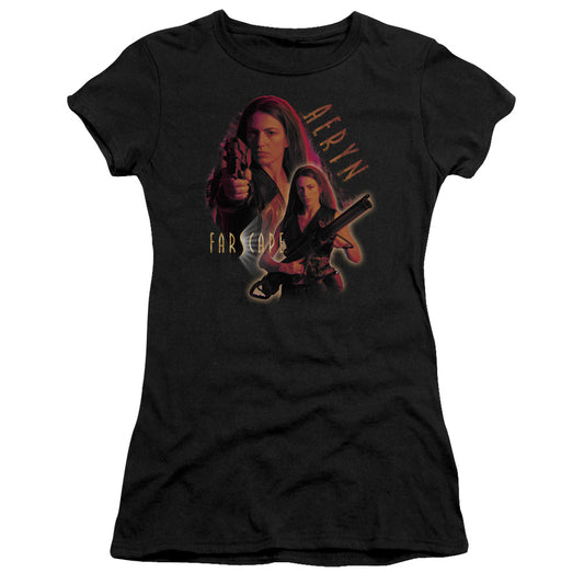 Farscape - Aeryn - Short Sleeve Junior Sheer - Black T-shirt