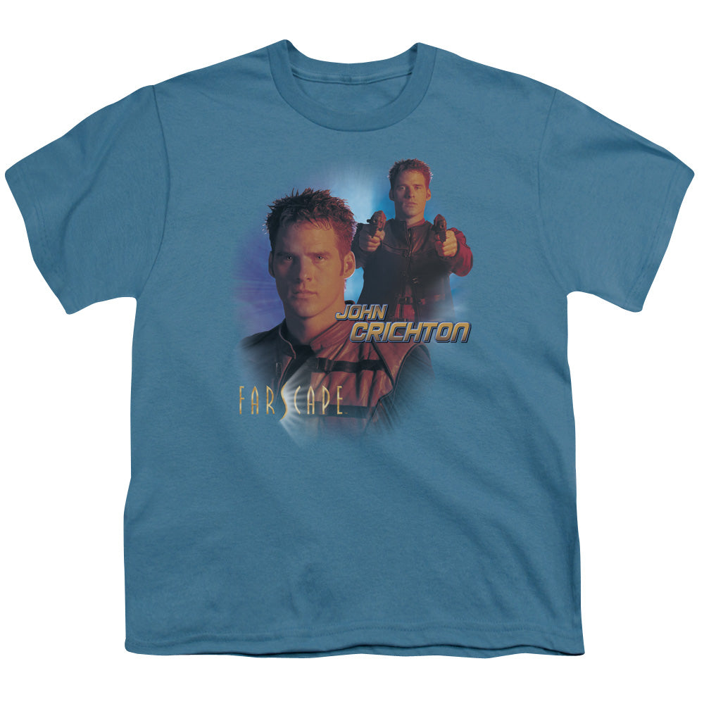 Farscape - John Crichton - Short Sleeve Youth 18/1 - Slate T-shirt