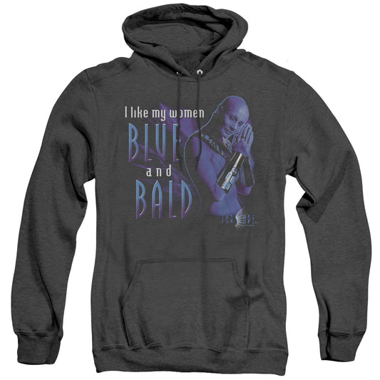 Farscape - Blue And Bald - Adult Heather Hoodie - Black