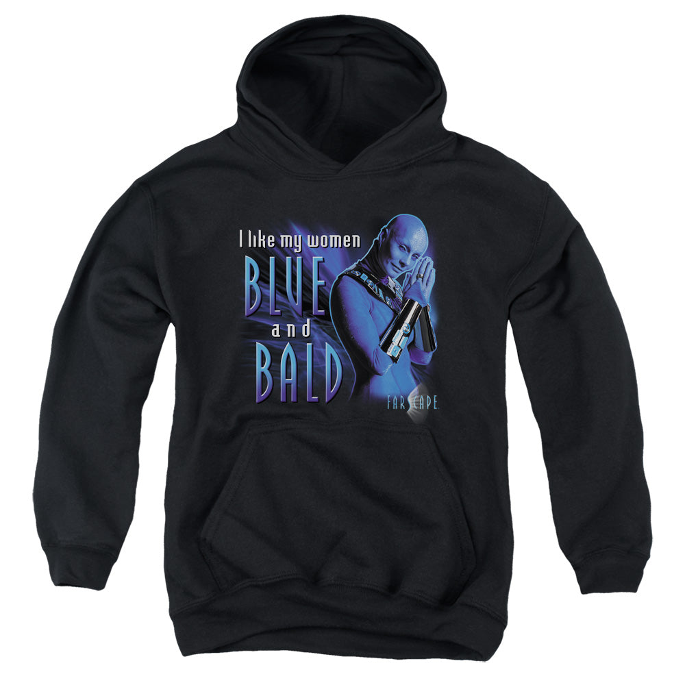 Farscape - Blue And Bald - Youth Pull-over Hoodie - Black