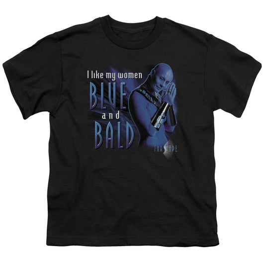 Farscape - Blue And Bald - Short Sleeve Youth 18/1 - Black T-shirt