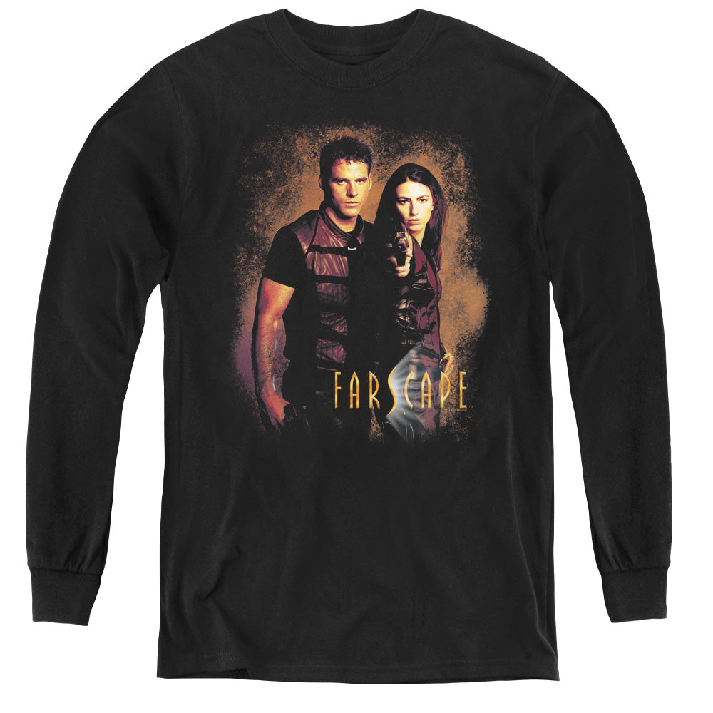 Farscape Wanted - Youth Long Sleeve Tee - Black