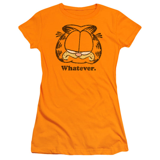 Garfield - Whatever - Short Sleeve Junior Sheer - Orange T-shirt