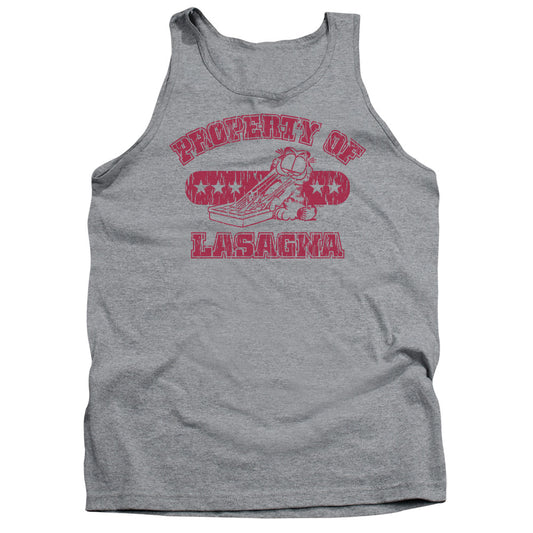 Garfield - Property Of Lasagna - Adult Tank - Athletic Heather
