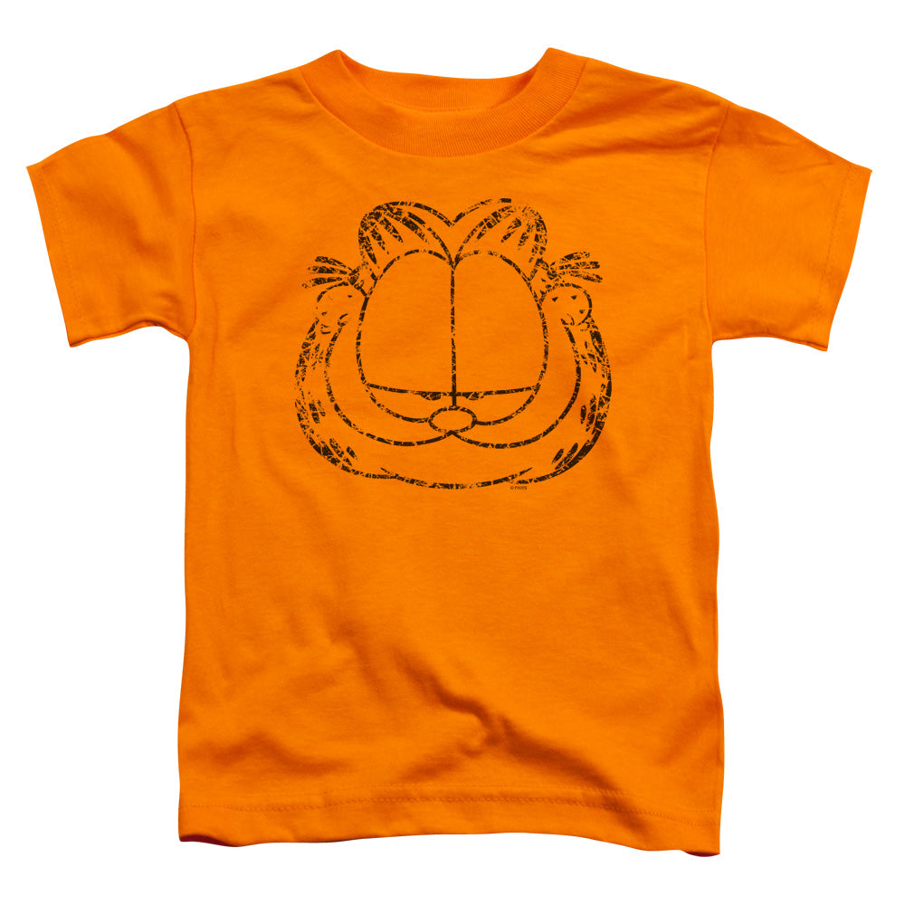 Garfield - Smirking Distressed - Short Sleeve Toddler Tee - Orange T-shirt