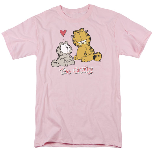 Garfield - Too Cute - Short Sleeve Adult 18/1 - Pink T-shirt