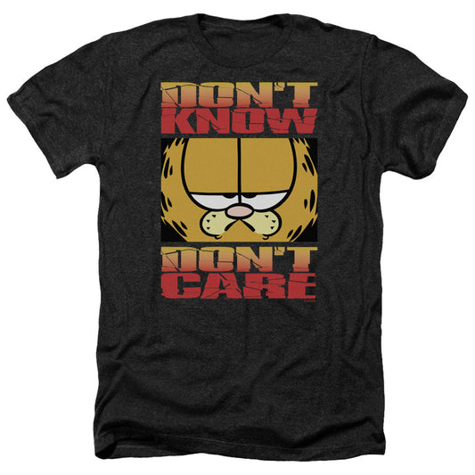 Garfield - Dont Know Dont Care - Adult Heather-black