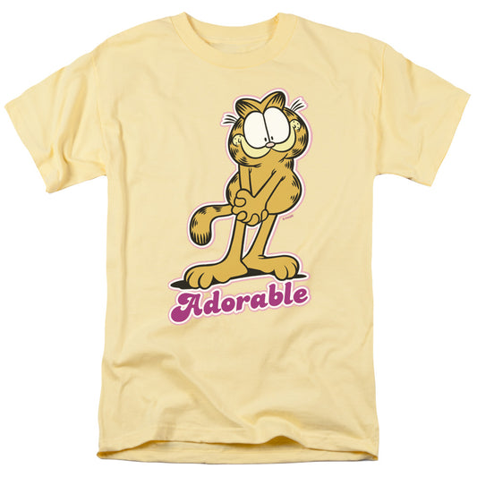Garfield - Adorable - Short Sleeve Adult 18/1 - Banana T-shirt