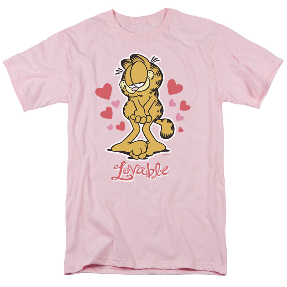 Garfield - Lovable - Short Sleeve Adult 18/1 - Pink T-shirt