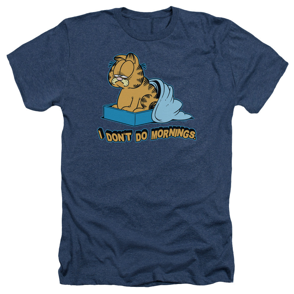 Garfield - I Dont Do Mornings - Adult Heather - Navy