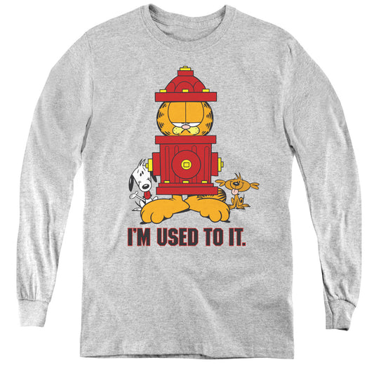 Garfield - Im Used To It - Youth Long Sleeve Tee - Athletic Heather