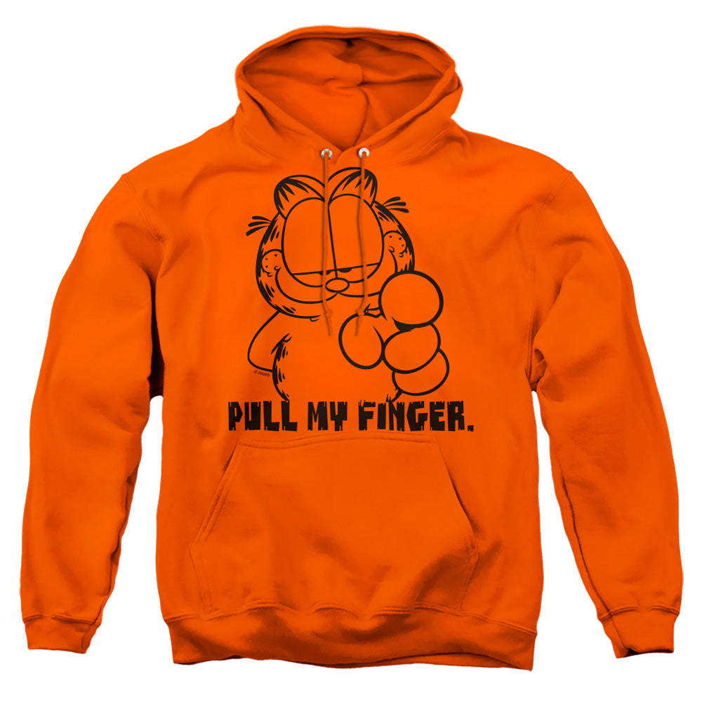 Garfield - Pull My Finger - Adult Pull-over Hoodie - Orange