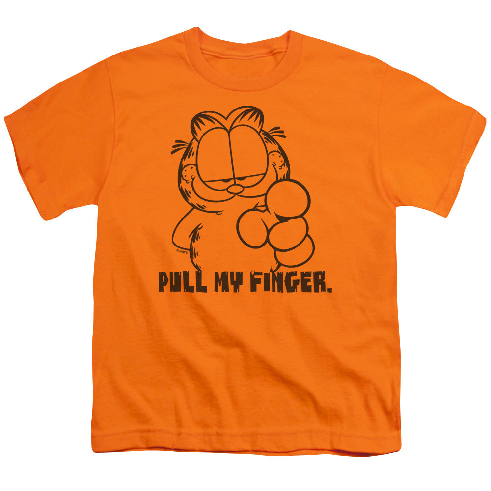 GARFIELD PULL MY FINGER - S/S YOUTH 18/1 - ORANGE T-Shirt
