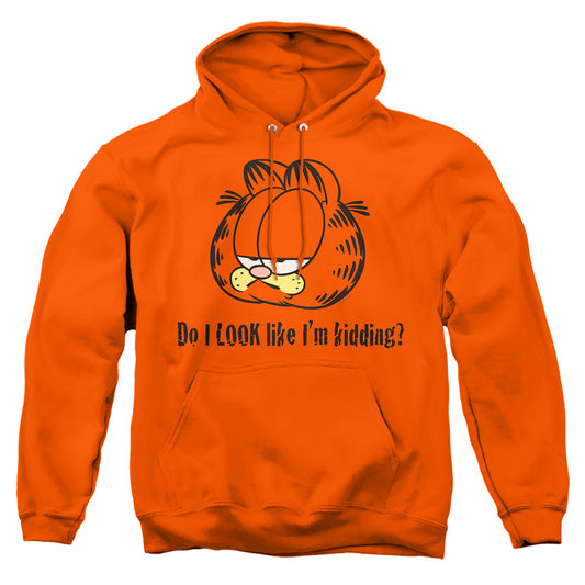 Garfield - Do I Look Like Im Kidding - Adult Pull-over Hoodie - Orange