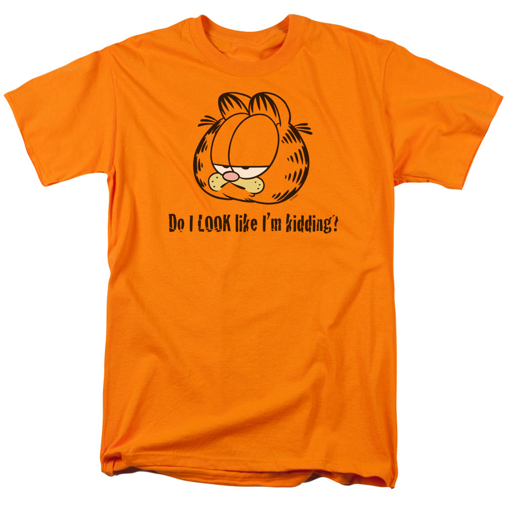 Garfield - Do I Look Like Im Kidding - Short Sleeve Adult 18/1 - Orange T-shirt