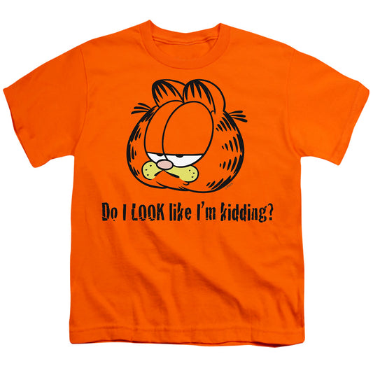 Garfield - Do I Look Like Im Kidding - Short Sleeve Youth 18/1 - Orange T-shirt