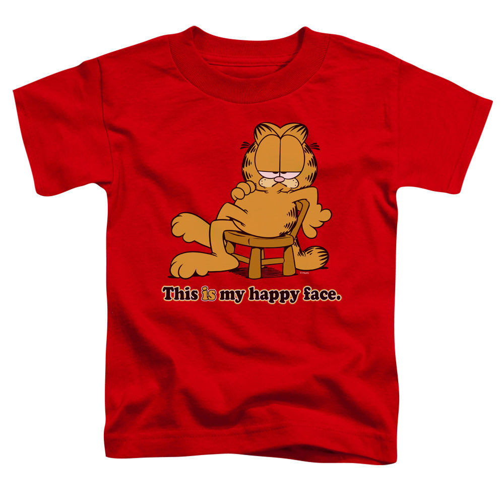 Garfield - Happy Face - Short Sleeve Toddler Tee - Red T-shirt